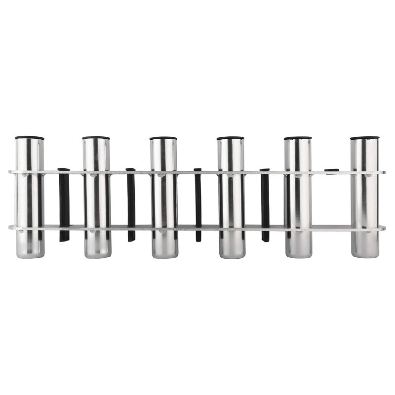 NovelBee Aluminum Alloy 6 Tubes Fishing Rod Holder for Boat Yacht - Image 3